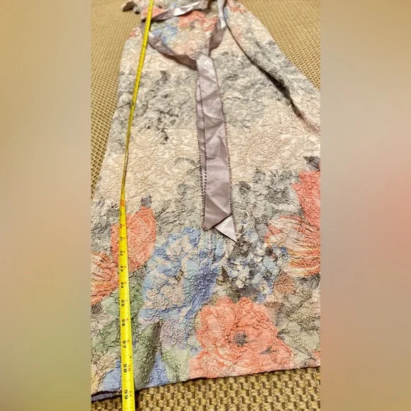 Adrianna Papell  Floral Dress with Satin Waistband size 10 - Picture 10 of 14